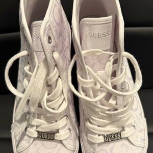 NEW- GUESS Women’s White High-Top Sneakers